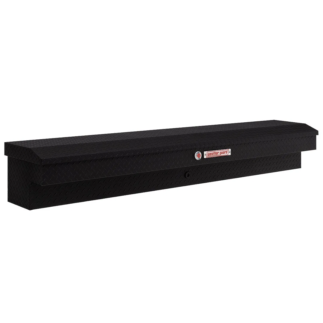 164-52-04 – WEATHERGUARD Tool Box, Side Mount Single Lid Powder Coated Textured Matte Black Aluminum 87 Inch Length x...